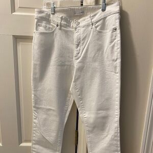 LOFT Curvy Skinny Jeans White